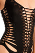 Einteiliger Badeanzug mit Ausschnitt Schwarz PIN-UP STARS
